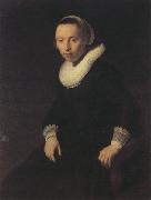 REMBRANDT Harmenszoon van Rijn Portrait of a young woman seted, (mk330 Sweden oil painting artist
